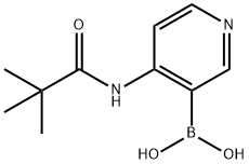 4-Pivalamidopyridine-3-boronic acid, 955123-29-2, 结构式