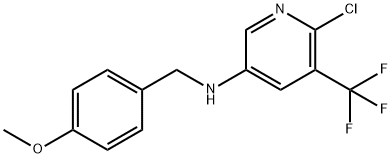 6-Chloro-N-(4-methoxybenzyl)-5-(trifluoromethyl)pyridin-3-amine Structure