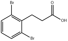 3-(2,6-二溴苯基)丙酸, 957211-37-9, 结构式