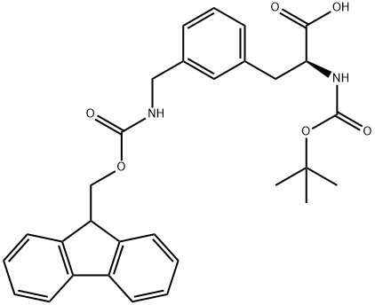 Boc-3-(Fmoc-aminomethyl)-L-phenylalanine Struktur