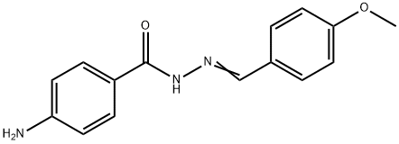 4-AMINOBENZOIC (4-METHOXYBENZYLIDENE)HYDRAZIDE, 97742-06-8, 结构式