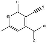 3-CYANO-6-METHYL-2-OXO-1,2-DIHYDROPYRIDINE-4-CARBOXYLIC ACID 化学構造式