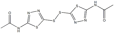 bis(2-Acetamido-1,3,4-thiadiazol-5-yl) Disulfide Struktur