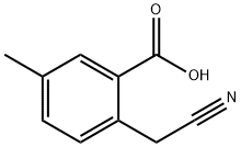 2-(cyanomethyl)-5-methylbenzoic acid 化学構造式