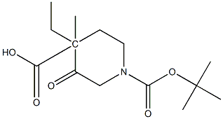 1-tert-butyl 4-ethyl 4-methyl-3-oxopiperidine-1,4-dicarboxylate Structure