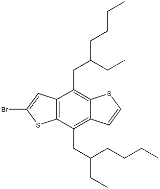 2-溴-4,8-双(2-乙基己氧基)苯并 [1,2-B,4,5-B2]-二-噻吩,,结构式