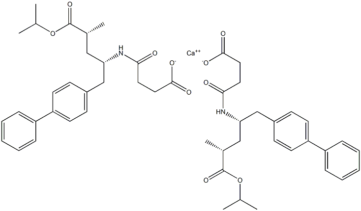 Calcium bis[4-{[(1S,3R)-1-([1,1'-biphenyl]-4-ylmethyl)-3-methyl-4-oxo-4-(propan-2-yloxyl)butyl]amino}-4-oxobutanoate]