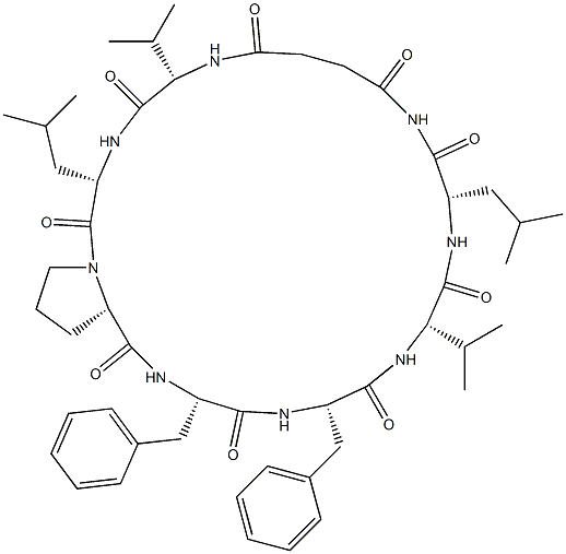succinyl-valyl-leucyl-prolyl-phenylalanyl-phenylalanyl-valyl-leucinamide Structure