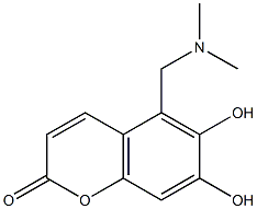 5-二甲基氨基甲基秦皮乙素 结构式
