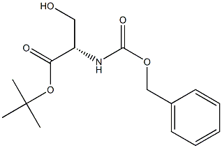 (S)-tert-butyl 2-(benzyloxycarbonylamino)-3-hydroxypropanoate Struktur