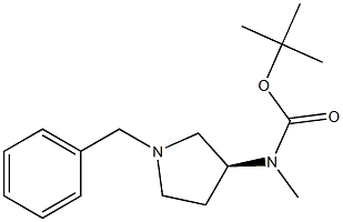 (S)-tert-butyl (1-benzylpyrrolidin-3-yl)methylcarbamate 结构式