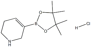 5-(4,4,5,5-tetramethyl-1,3,2-dioxaborolan-2-yl)-1,2,3,6-tetrahydropyridine hydrochloride Structure