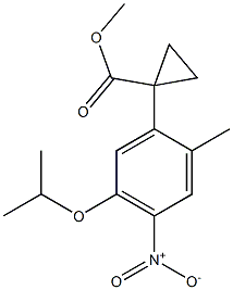 methyl 1-(5-isopropoxy-2-methyl-4-nitrophenyl)cyclopropanecarboxylate 结构式