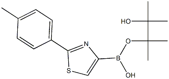 2-(4-Tolyl)thiazole-4-boronic acid pinacol ester,,结构式