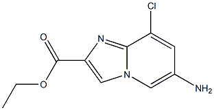 6-Amino-8-chloro-imidazo[1,2-a]pyridine-2-carboxylic acid ethyl ester Struktur