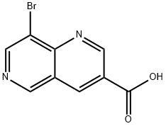 8-bromo-1,6-naphthyridine-3-carboxylic acid Struktur