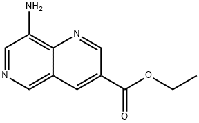ethyl 8-amino-1,6-naphthyridine-3-carboxylate Struktur