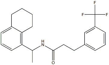 N-(1-(5,6,7,8-tetrahydronaphthalen-1-yl)ethyl)-3-(3-(trifluoromethyl)phenyl)propanamide Structure