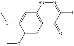 3-Iodo-6,7-dimethoxy-1H-cinnolin-4-one,,结构式