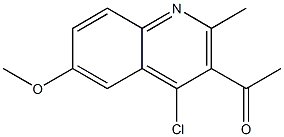 1-(4-Chloro-6-methoxy-2-methyl-quinolin-3-yl)-ethanone,,结构式
