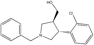 ((3S,4R)-1-benzyl-4-(2-chlorophenyl)pyrrolidin-3-yl)methanol Structure