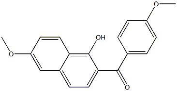 (1-hydroxy-6-methoxynaphthalen-2-yl)(4-methoxyphenyl)methanone Structure