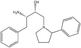 (2R,3S)-3-amino-4-phenyl-1-(2-phenylpyrrolidin-1-yl)butan-2-ol 结构式
