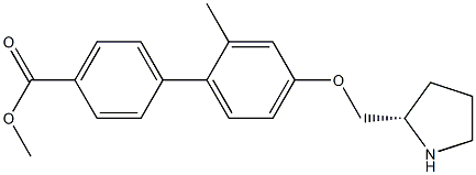 (S)-methyl 2'-methyl-4'-(pyrrolidin-2-ylmethoxy)biphenyl-4-carboxylate Structure