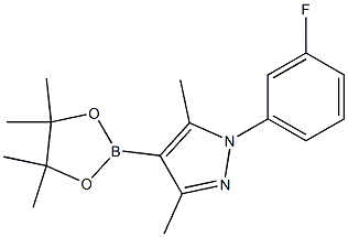 1-(3-fluorophenyl)-3,5-dimethyl-4-(4,4,5,5-tetramethyl-1,3,2-dioxaborolan-2-yl)-1H-pyrazole Structure