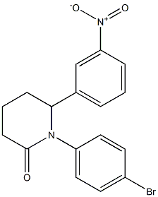 1-(4-bromophenyl)-6-(3-nitrophenyl)piperidin-2-one Structure