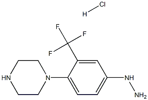 1-(4-hydrazinyl-2-(trifluoromethyl)phenyl)piperazine hydrochloride Structure