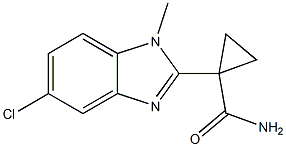 1-(5-chloro-1-methyl-1H-benzo[d]imidazol-2-yl)cyclopropanecarboxamide Structure