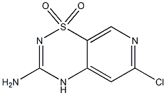 1, 1-dioxy-6-chloro-4H-pyrido[4,3-e][1,2,4]thiadiazin-3-amine Structure