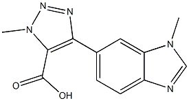 1-methyl-4-(1-methyl-1H-benzo[d]imidazol-6-yl)-1H-1,2,3-triazole-5-carboxylic acid Structure