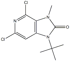 1-tert-butyl-4,6-dichloro-3-methyl-1H-imidazo[4,5-c]pyridin-2(3H)-one Structure