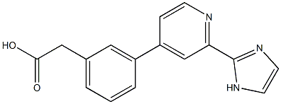 2-(3-(2-(1H-imidazol-2-yl)pyridin-4-yl)phenyl)acetic acid Structure