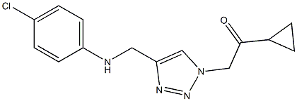 2-(4-((4-chlorophenylamino)methyl)-1H-1,2,3-triazol-1-yl)-1-cyclopropylethanone Structure