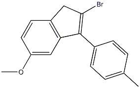 2-bromo-5-methoxy-3-p-tolyl-1H-indene 化学構造式