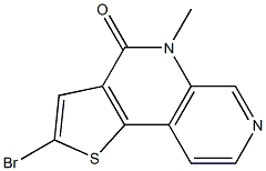 2-bromo-5-methylthieno[3,2-c][1,7]naphthyridin-4(5H)-one Struktur