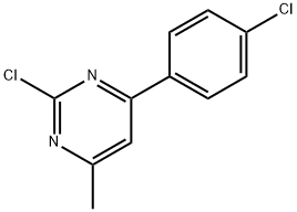 2-chloro-4-(4-chlorophenyl)-6-methylpyrimidine Structure
