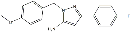 3-(4-fluorophenyl)-1-(4-methoxybenzyl)-1H-pyrazol-5-amine Struktur