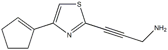 3-(5-cyclopentenylthiazol-2-yl)prop-2-yn-1-amine 结构式