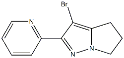 3-bromo-2-(pyridin-2-yl)-5,6-dihydro-4H-pyrrolo[1,2-b]pyrazole Struktur