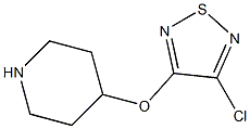 3-chloro-4-(piperidin-4-yloxy)-1,2,5-thiadiazole Struktur
