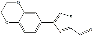 4-(2,3-dihydrobenzo[b][1,4]dioxin-6-yl)thiazole-2-carbaldehyde Structure