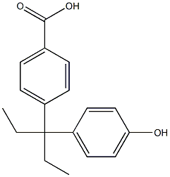 4-(3-(4-hydroxyphenyl)pentan-3-yl)benzoic acid Structure