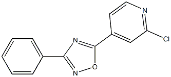 5-(2-chloropyridin-4-yl)-3-phenyl-1,2,4-oxadiazole Struktur