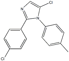 5-chloro-2-(4-chlorophenyl)-1-p-tolyl-1H-imidazole 结构式