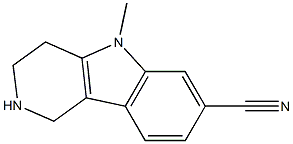 5-methyl-2,3,4,5-tetrahydro-1H-pyrido[4,3-b]indole-7-carbonitrile,,结构式