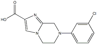 7-(3-chlorophenyl)-5,6,7,8-tetrahydroimidazo[1,2-a]pyrazine-2-carboxylic acid 结构式